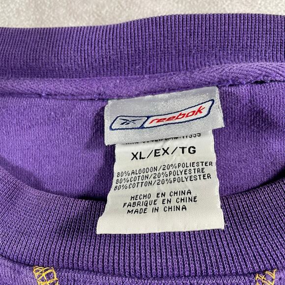 Vintage Minnesota Vikings Football Embroidered Purple Pullover Sweatshirt - Picture 4 of 5